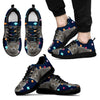 Chartreux Cat Print (White/Black) Running Shoes For Men-Free Shipping-Paww-Printz-Merchandise