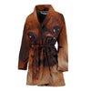 Tibetan Spaniel Face Print Women's Bath Robe-Free Shipping