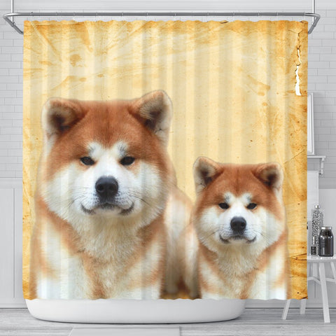 Akita Dog Print Shower Curtains-Free Shipping