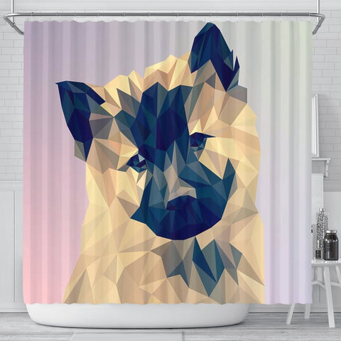 Akita Dog Vector Art Print Shower Curtains-Free Shipping