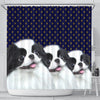 Cute Japanese Chin Dog Print Shower Curtains-Free Shipping