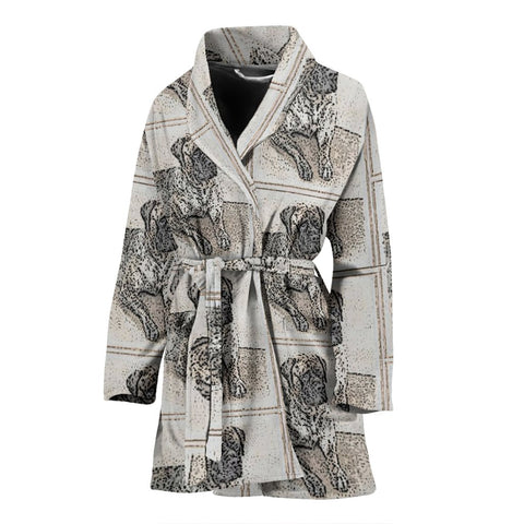 English Mastiff Patterns Print Women's Bath Robe-Free Shipping