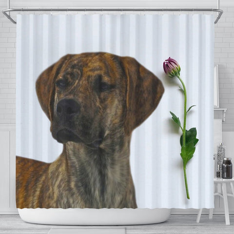 Plott Hound Dog Print Shower Curtain-Free Shipping