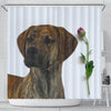 Plott Hound Dog Print Shower Curtain-Free Shipping
