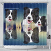 Cute Border Collie Dog Print Shower Curtain-Free Shipping