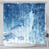 Snowy Wolf Print Shower Curtains-Free Shipping