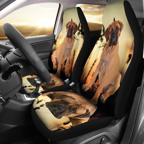 Bullmastiff Dog Print Car Seat Covers- Free Shipping