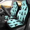 Black Labrador Pattern Print Car Seat Covers- Free Shipping
