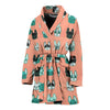 Cute French Bulldog Pattern Print Women's Bath Robe-Free Shipping