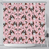 Basset Hound Dog In Lots Print Shower Curtain-Free Shipping