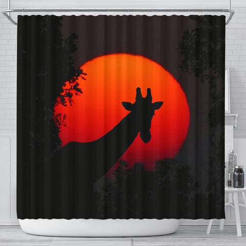 Amazing Giraffe Shadow Print Shower Curtains-Free Shipping