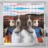 English Springer Spaniel Print Shower Curtain-Free Shipping