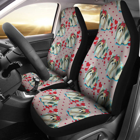 Cute Yorkie Dog Pattern Print Car Seat Covers-Free Shipping