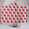 American Staffordshire Terrier Dog Pattern Print Hooded Blanket