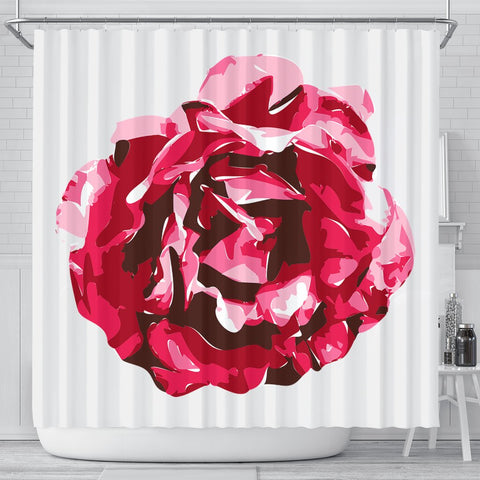 Rose Watercolor Art Print Shower Curtains-Free Shipping