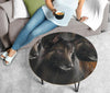 Belgian Tervuren Dog Print Circular Coffee Table