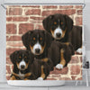 Cute Entlebucher Mountain Dog Print Shower Curtains-Free Shipping