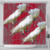 Umbrella Cockatoo Parrot Print Shower Curtains-Free Shipping