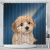 Cavapoo Puppy Print Shower Curtains-Free Shipping