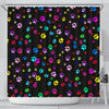 Colorful Dog Paws Print Shower Curtains-Free Shipping