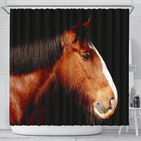 Shire Horse Print Shower Curtains-Free Shipping
