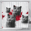 British Shorthair Print Shower Curtains-Free Shipping
