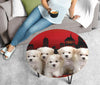 Bichon Frise Print Circular Coffee Table