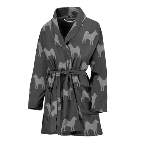 Akita Dog Pattern Print Women's Bath Robe-Free Shipping