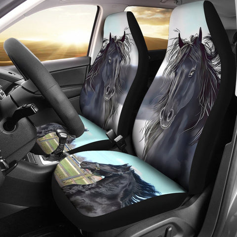 Friesian Horse Print Car Seat Covers-Free Shipping