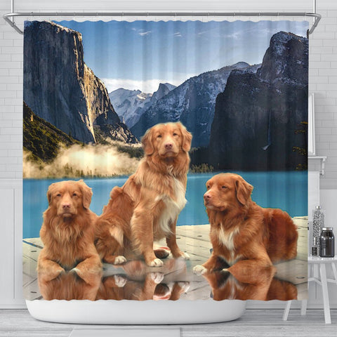 Nova Scotia Duck Tolling Retriever Print Shower Curtains-Free Shipping