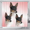 Toy Fox Terrier Print Shower Curtain-Free Shipping