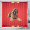 Briard Dog Print Shower Curtain-Free Shipping