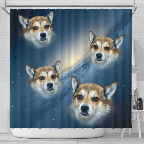 Norwegian Lundehund Print Shower Curtains-Free Shipping