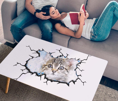 Amazing Cat Art Print Rectangular Coffee Table