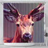 Amazing Deer Vector Art Print Shower Curtains-Free Shipping