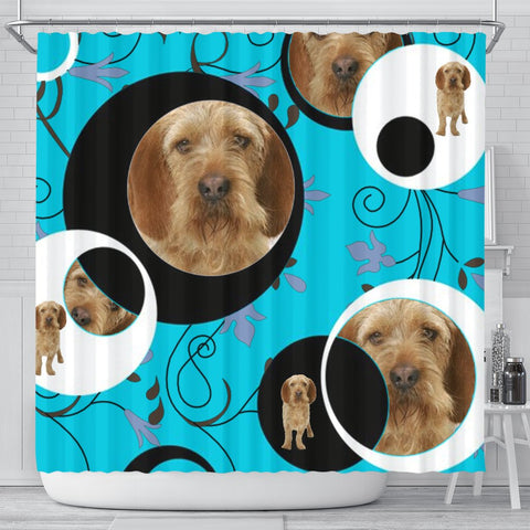 Basset Fauve de Bretagne Dog Print Shower Curtain-Free Shipping