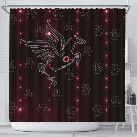 Percheron Horse Print Shower Curtain-Free Shipping