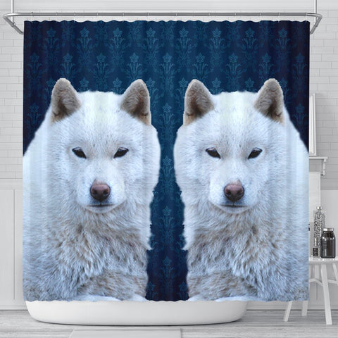 Hokkaido Dog Print Shower Curtains-Free Shipping