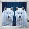 Hokkaido Dog Print Shower Curtains-Free Shipping