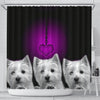 West Highland White Terrier (Westie) Print Shower Curtain-Free Shipping