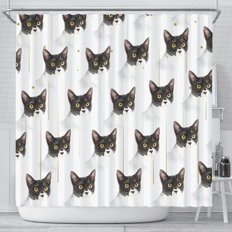 Cute Cats Print Shower Curtain-Free Shipping