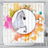 Lipizzan Horse Print Shower Curtain-Free Shipping