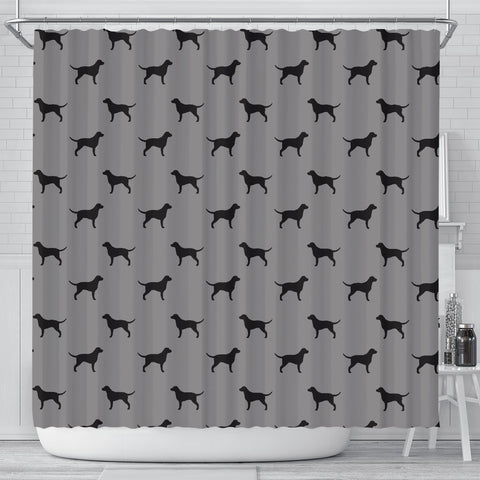 Curly Coated Retriever Dog Pattern Print Shower Curtains-Free Shipping