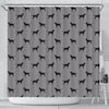 Curly Coated Retriever Dog Pattern Print Shower Curtains-Free Shipping