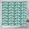 Toy Fox Terrier Dog Hearts Pattern Print Shower Curtains-Free Shipping
