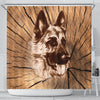 German Shepherd Print Shower Curtains-Free Shipping