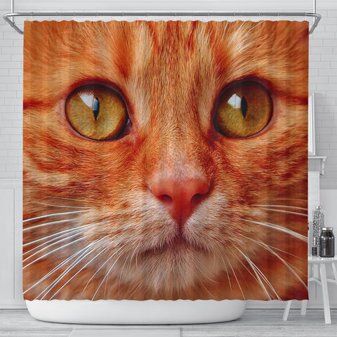 Lovely Cat Face Print Shower Curtains-Free Shipping