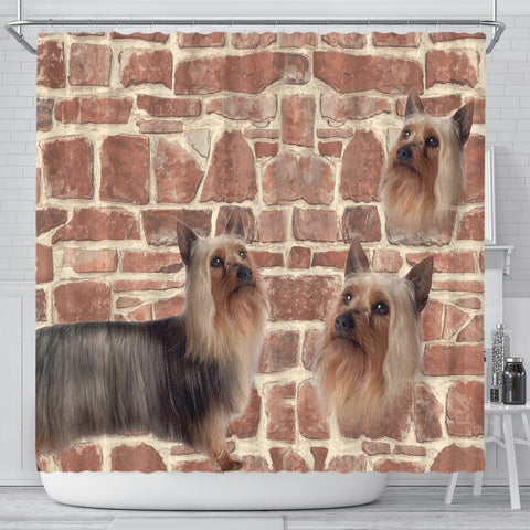 Australian Silky Terrier Print Shower Curtains-Free Shipping