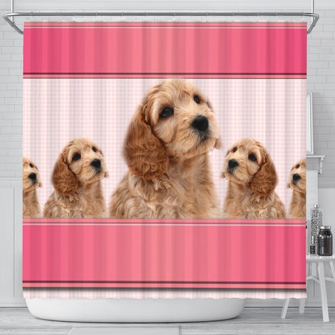 Cockapoo Dog Print Shower Curtain-Free Shipping