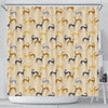 Greyhound Dog Pattern Print Shower Curtains-Free Shipping